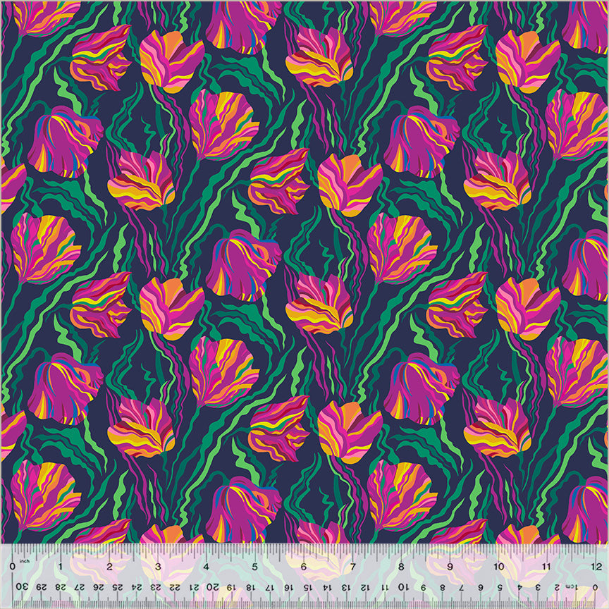 Botanica - Tulip in Indigo by Sally Kelly