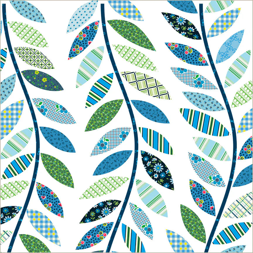 Made Easy by Denyse Schmidt - Leafy Vine Cheater, Blue