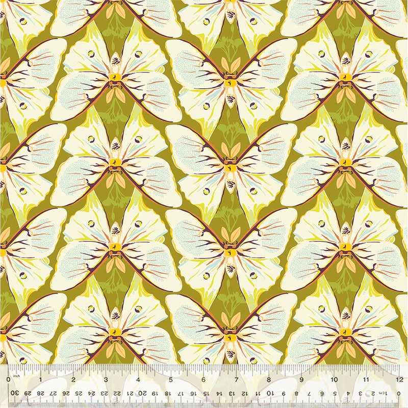Butterfly pattern fabric with ruler