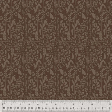 Brown floral fabric with ruler, 54657-14-1-015Ud000004pB7CIAU