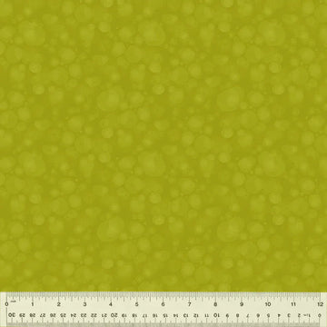 Green bubble fabric with ruler