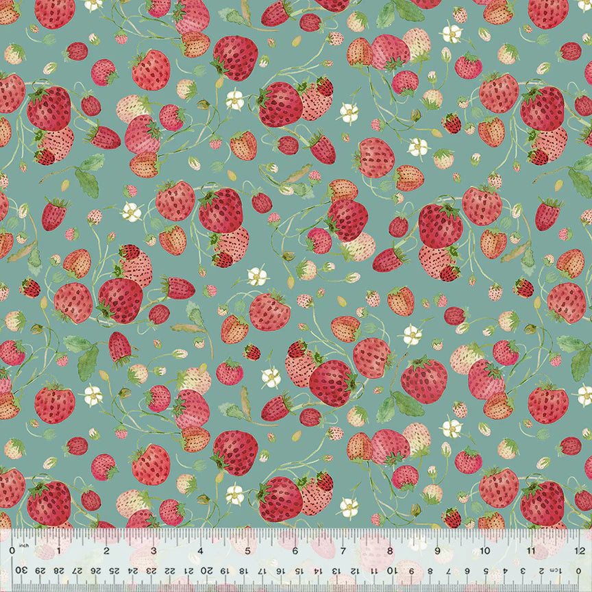 Forest Fruits - Strawberries, Teal