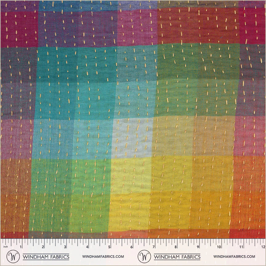 Kantha by Whistler Studios - Madras, Multi/Violet