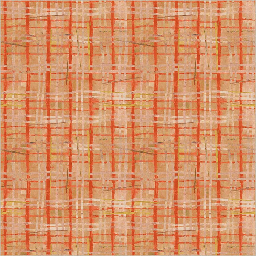 The Plaid One by Marcia Derse- Porch Screen Plaid, Sweet Melon