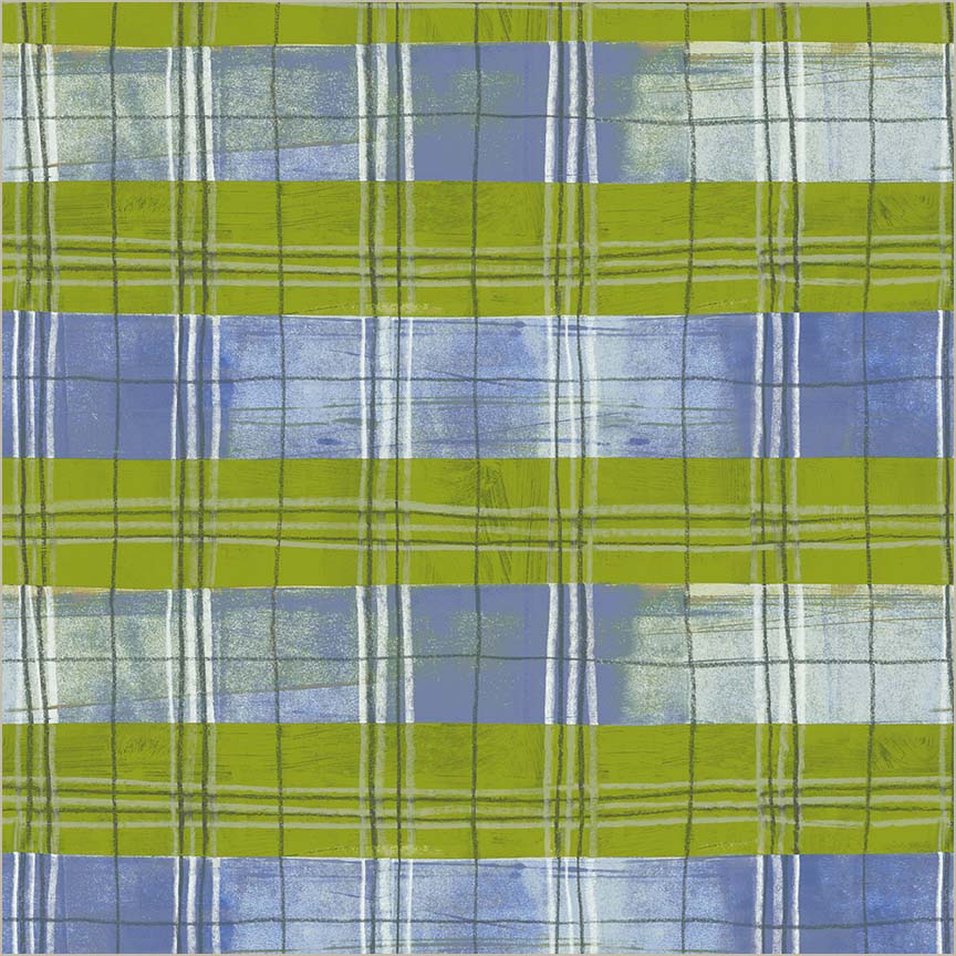 The Plaid One by Marcia Derse- Cool Lime Plaid
