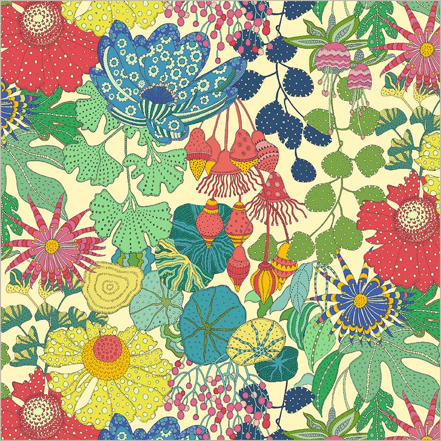 Sunshine by Sally Kelly - Peony Park, Cream