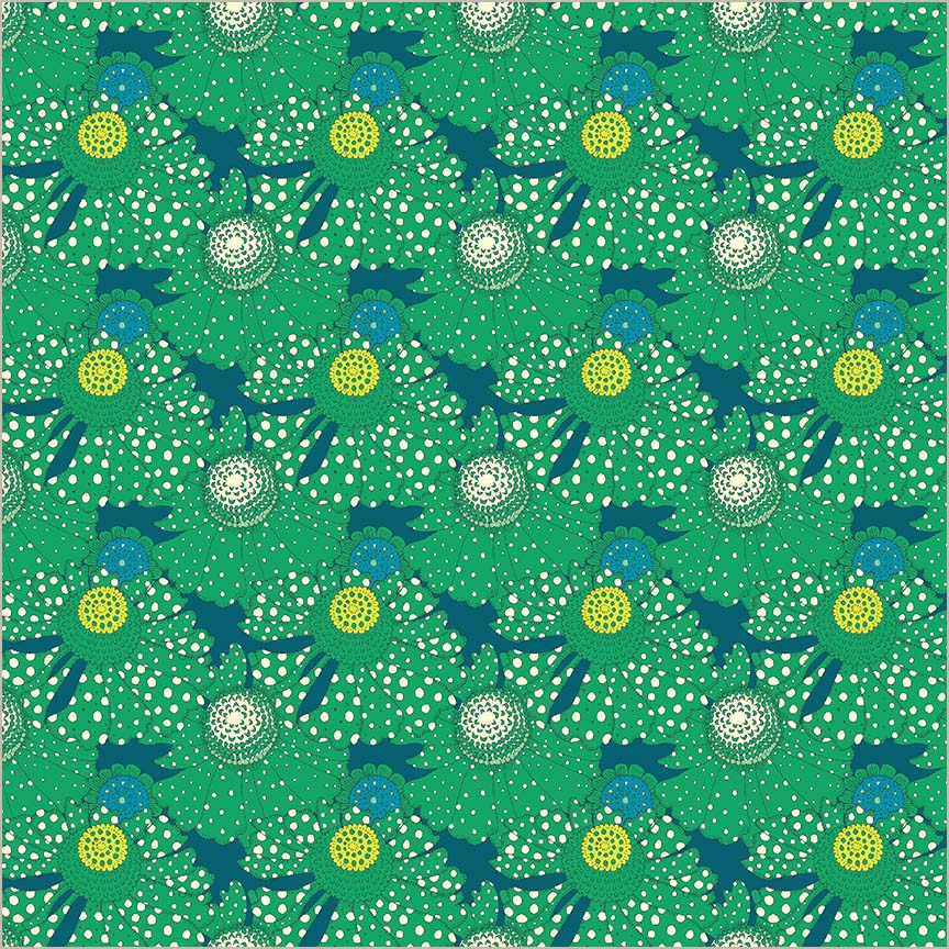 Sunshine by Sally Kelly - Polka Flower, Chlorophyll