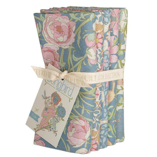 Tilda Songbird, Fat Quarter Bundle Blue (5 pcs)