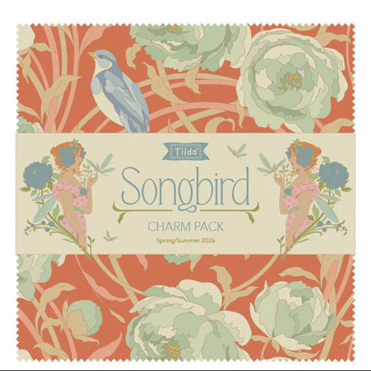Tilda Songbird, 5" square charm pack