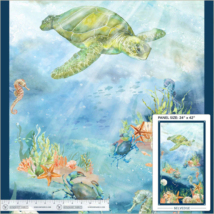 Ocean Life - Dive, Aqua PANEL
