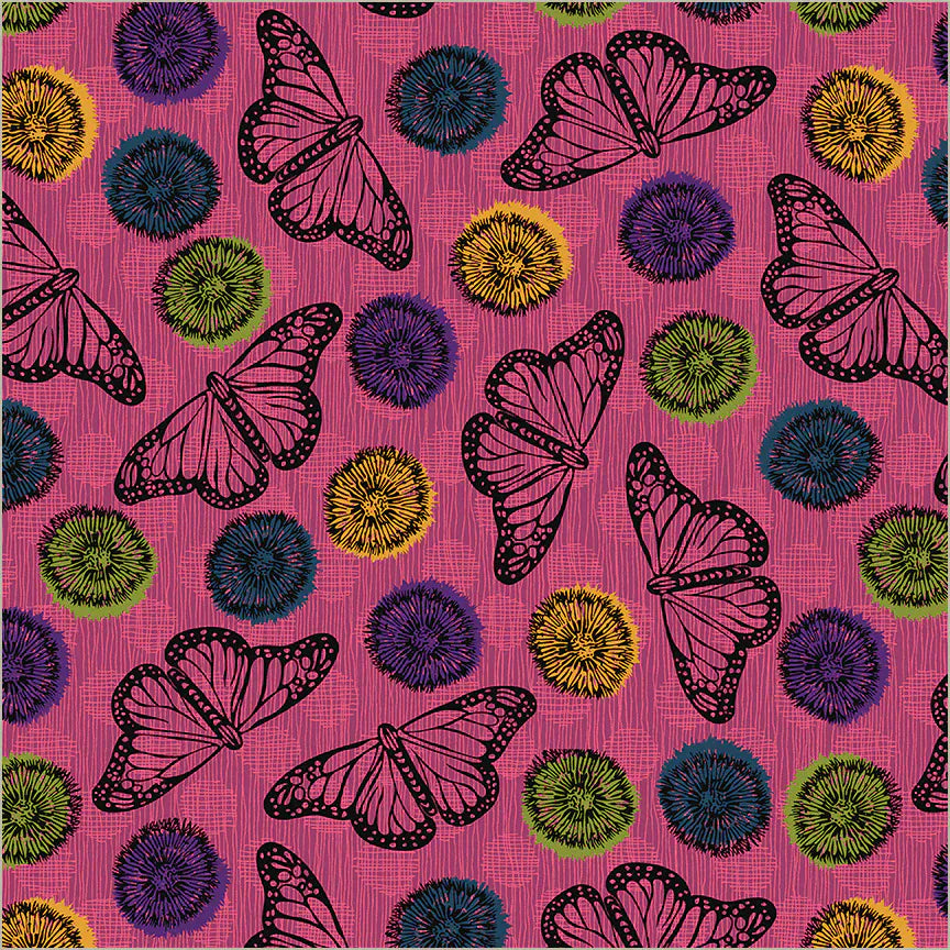 Winding Road by Natalie Barnes- Flight, Magenta