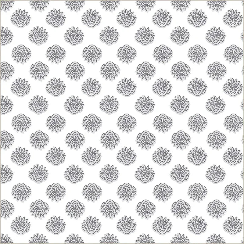 Winding Road by Natalie Barnes- Lotus, White/Grey
