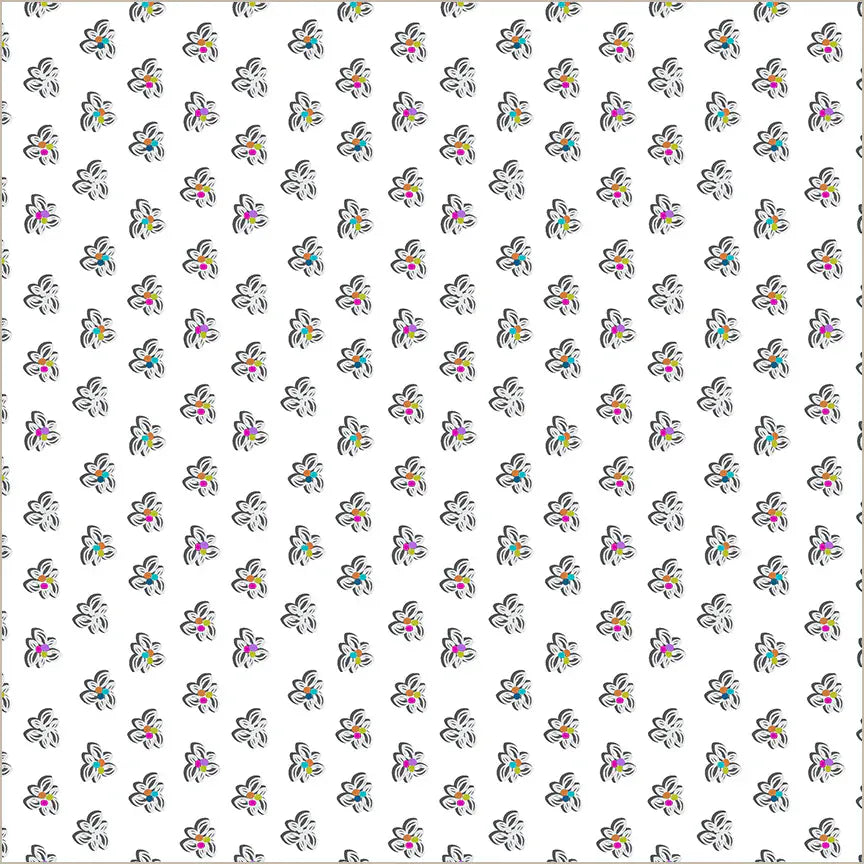 Winding Road by Natalie Barnes- Pinwheel, White/Grey