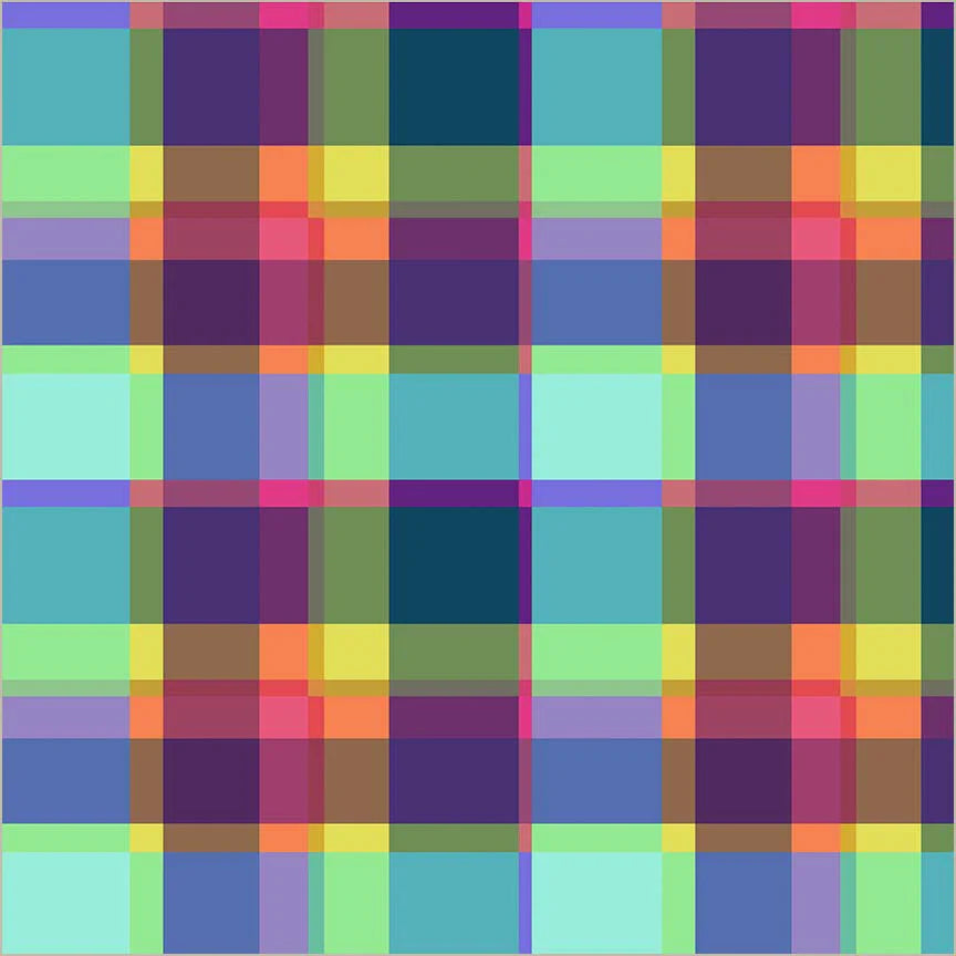 Winding Road by Natalie Barnes- Summer Plaid CANVAS