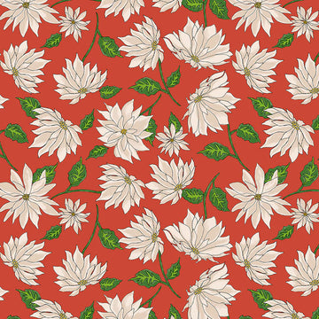 Jolly Collage - Holiday Blooms, Red | Artistic Artifacts