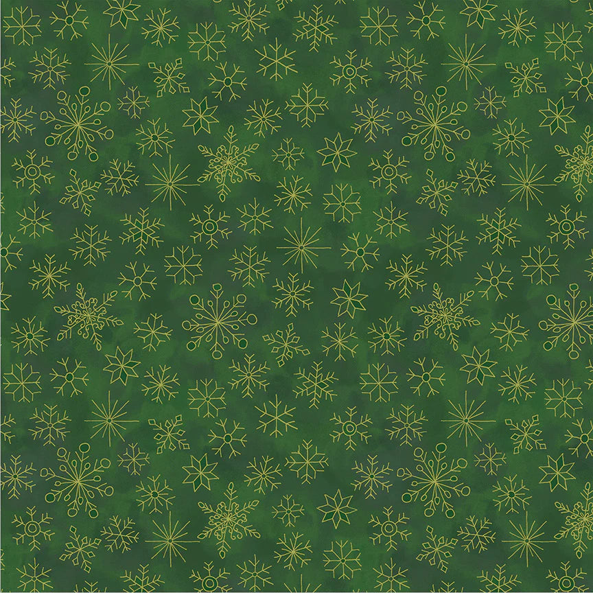 Jolly Collage - Snowfall, Emerald | Artistic Artifacts