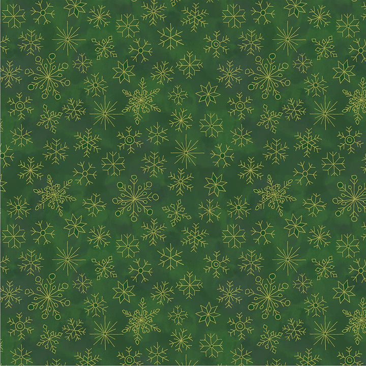 Jolly Collage - Snowfall, Emerald | Artistic Artifacts