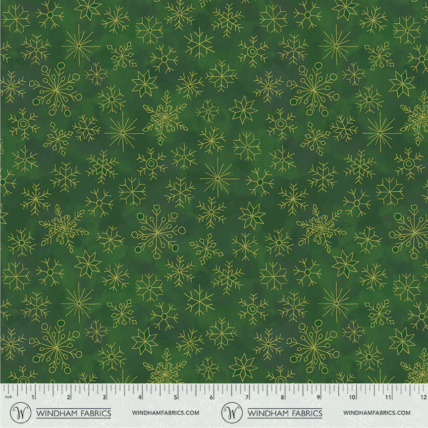 Jolly Collage - Snowfall, Emerald | Artistic Artifacts