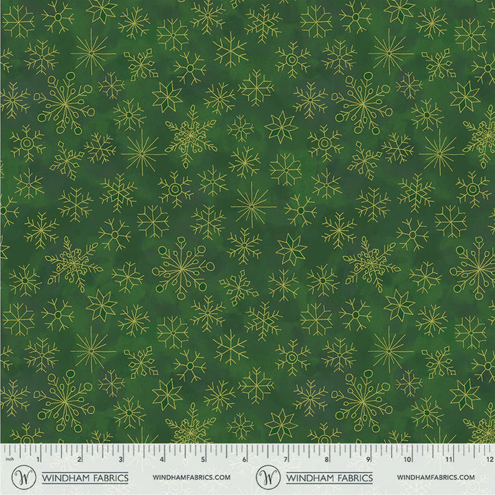 Jolly Collage - Snowfall, Emerald | Artistic Artifacts