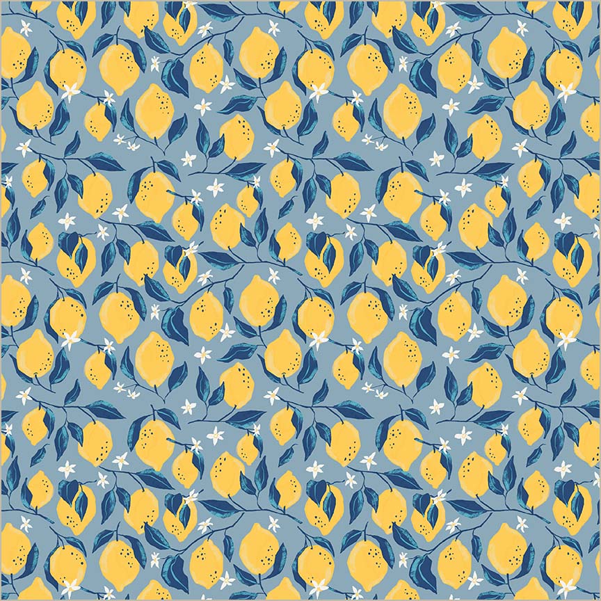 Villa Sol - Lemons, Sea Blue