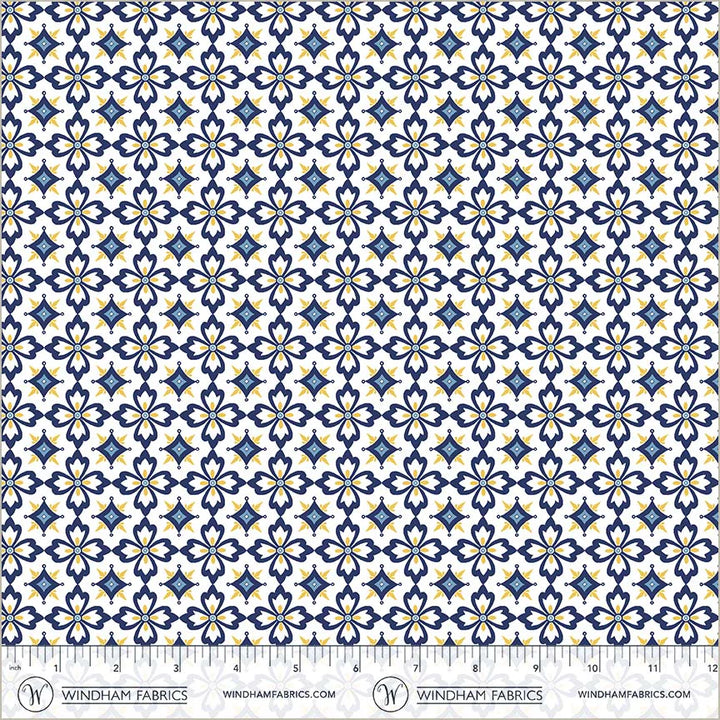 Villa Sol - Flower Tiles, White