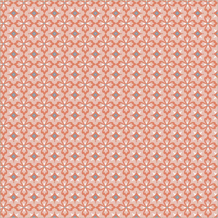Villa Sol - Flower Tiles, Salmon