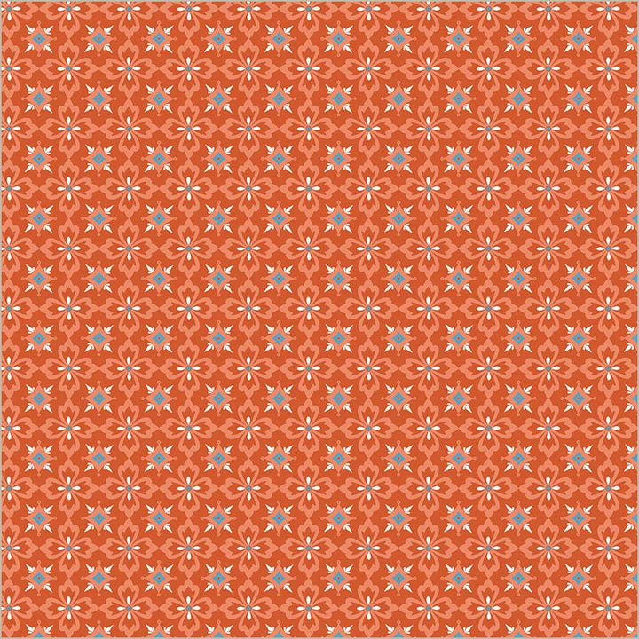 Villa Sol - Flower Tiles, Tomato