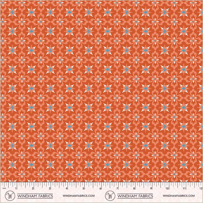 Villa Sol - Flower Tiles, Tomato