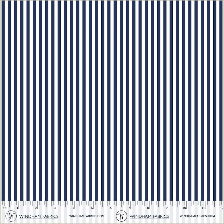 Villa Sol - Narrow Stripe, Navy