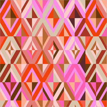 Happy Place by Annabel Wrigley - Diamonds, Coral Happy Place by Annabel Wrigley - Diamonds, Coral