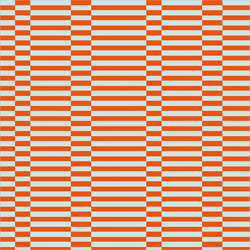 Annabel's Blenders by Annabel Wrigley - Broken Stripe, Orange/Sky Annabel's Blenders by Annabel Wrigley - Broken Stripe, Orange/Sky