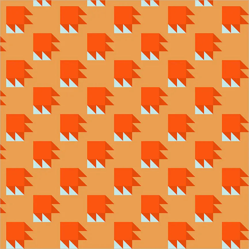Annabel's Blenders by Annabel Wrigley - Bear Paw, Orange/Sky Annabel's Blenders by Annabel Wrigley - Bear Paw, Orange/Sky