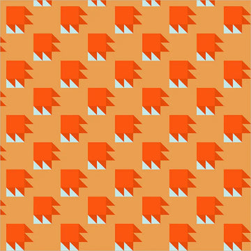 Annabel's Blenders by Annabel Wrigley - Bear Paw, Orange/Sky Annabel's Blenders by Annabel Wrigley - Bear Paw, Orange/Sky