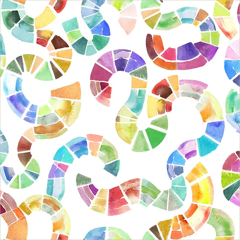 Painted Path Broken Path by Maria Carluccio - White/Multi Painted Path Broken Path by Maria Carluccio - White/Multi Fabric