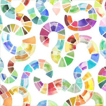 Painted Path Broken Path by Maria Carluccio - White/Multi Painted Path Broken Path by Maria Carluccio - White/Multi Fabric