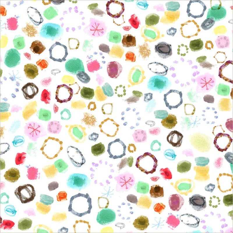 Painted Path Constellations by Maria Carluccio - White Painted Path Constellations by Maria Carluccio - White Fabric