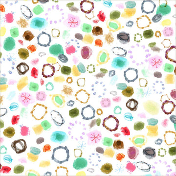Painted Path Constellations by Maria Carluccio - White Painted Path Constellations by Maria Carluccio - White Fabric