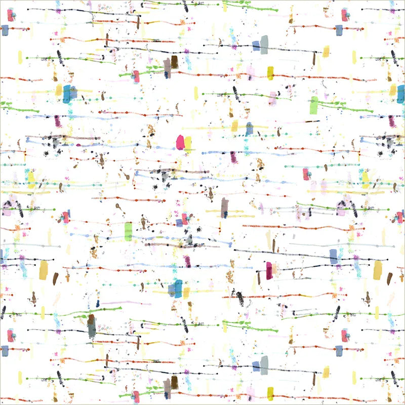 Painted Path Starts and Stops by Maria Carluccio - White/Multi Painted Path Starts and Stops by Maria Carluccio - White/Multi