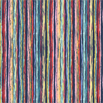 Painted Path Straight and Narrow by Maria Carluccio - Navy Painted Path Straight and Narrow by Maria Carluccio - Navy Fabric