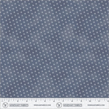Faded Indigo by Whistler Studios - Gathered Dots, Vintage Gathered Dots Vintage | Faded Indigo Fabric by Whistler Studios