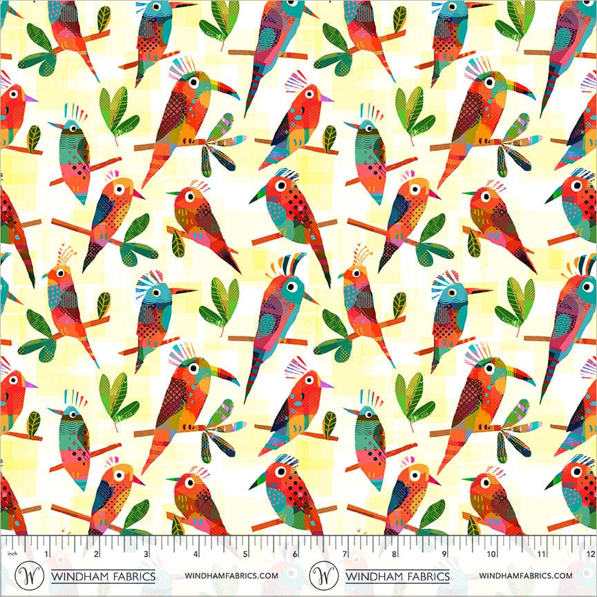 Animal Kingdom by Gareth Lucas - Exotic Birds, Morning Light Exotic Birds Morning Light | Animal Kingdom Fabric