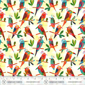Animal Kingdom by Gareth Lucas - Exotic Birds, Morning Light Exotic Birds Morning Light | Animal Kingdom Fabric