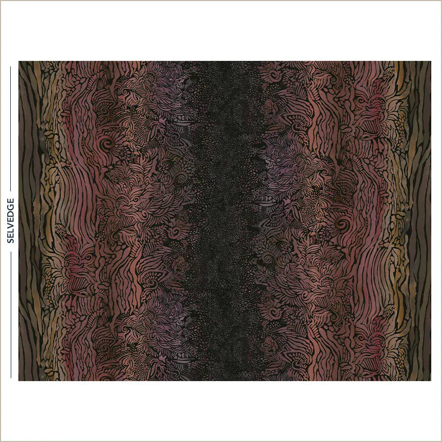 Wild Reverie by Melissa Marie Collins - Landscape, Multi/Walnut Fabric Wild Reverie by Melissa Marie Collins - Landscape, Multi/Walnut Fabric