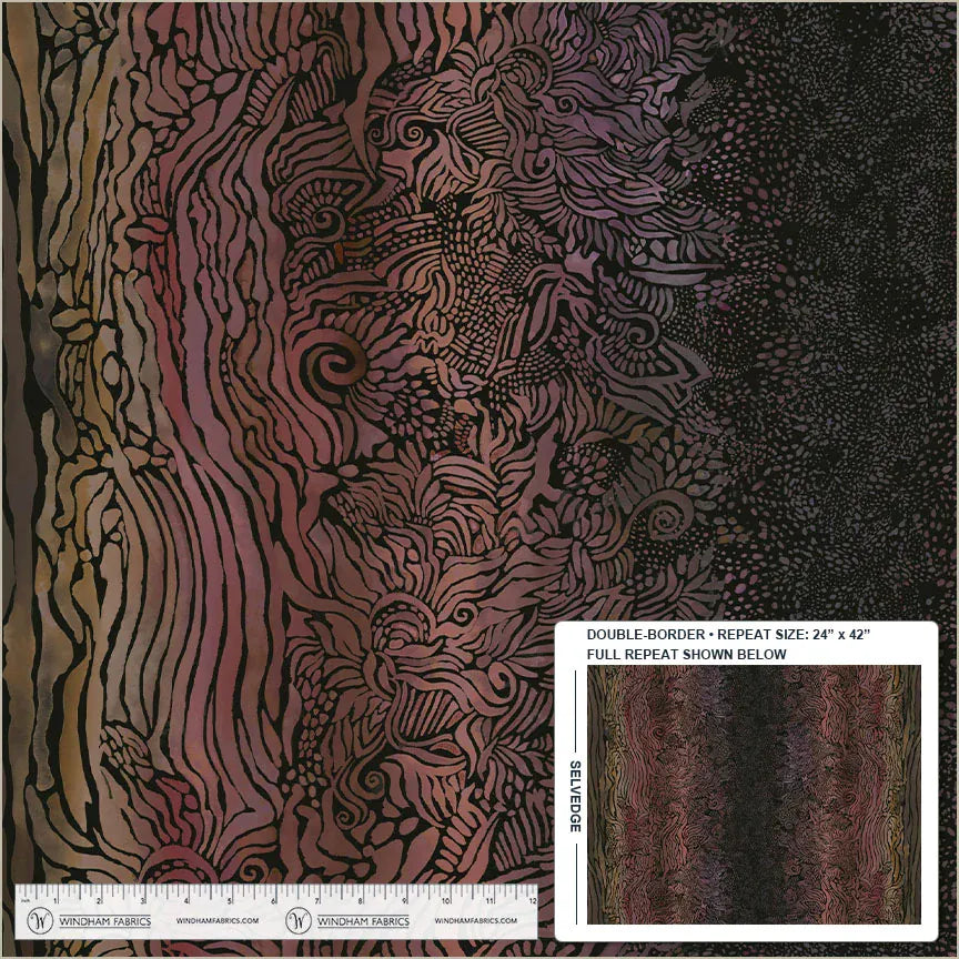 Wild Reverie by Melissa Marie Collins - Landscape, Multi/Walnut Fabric Wild Reverie by Melissa Marie Collins - Landscape, Multi/Walnut Fabric