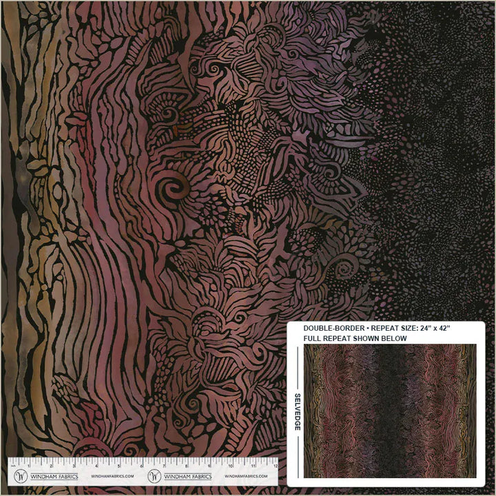 Wild Reverie by Melissa Marie Collins - Landscape, Multi/Walnut Fabric Wild Reverie by Melissa Marie Collins - Landscape, Multi/Walnut Fabric