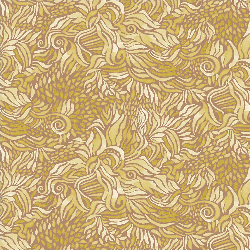 Wild Reverie by Melissa Marie Collins - Foliage, Turmeric Fabric Wild Reverie by Melissa Marie Collins - Foliage, Turmeric Fabric