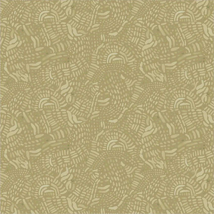 Wild Reverie by Melissa Marie Collins - Burlwood, Avocado Fabric Wild Reverie by Melissa Marie Collins - Burlwood, Avocado Fabric