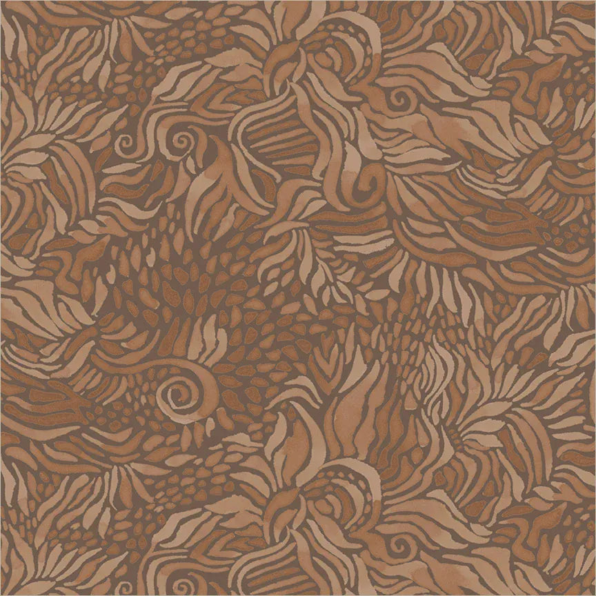 Wild Reverie by Melissa Marie Collins - Foliage, Bark 108" Quilt Back Wild Reverie by Melissa Marie Collins - Foliage, Bark Quilt Back Fabric