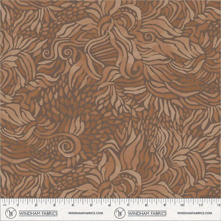 Wild Reverie by Melissa Marie Collins - Foliage, Bark 108" Quilt Back Wild Reverie by Melissa Marie Collins - Foliage, Bark Quilt Back Fabric