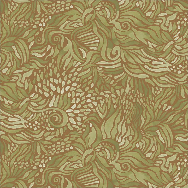 Wild Reverie by Melissa Marie Collins - Foliage, Moss 108" Quilt Back Wild Reverie by Melissa Marie Collins - Foliage, Moss Quilt Back Fabric